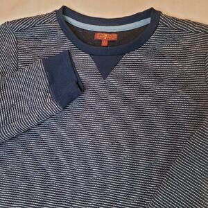 7 For All Mankind Sweater Small Pullover Textured Pattern Blue